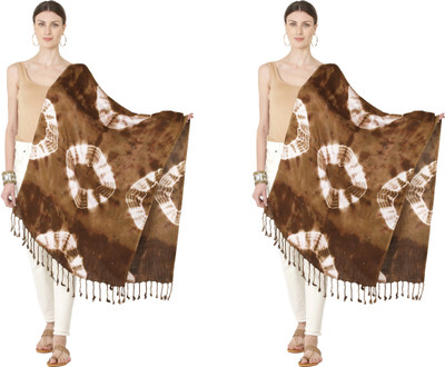 Sriyaana Printed Satin Blend Women Scarf, Stole, Fancy Scarf