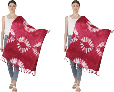 Sriyaana Printed Satin Blend Women Scarf, Stole, Fancy Scarf