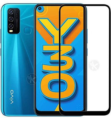 SAVD Edge To Edge Tempered Glass for Vivo Y30(Pack of 1)
