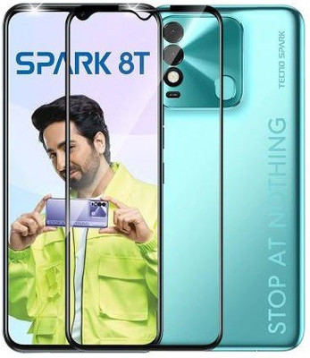 VDAT Edge To Edge Tempered Glass for Tecno Spark 8T(Pack of 1)