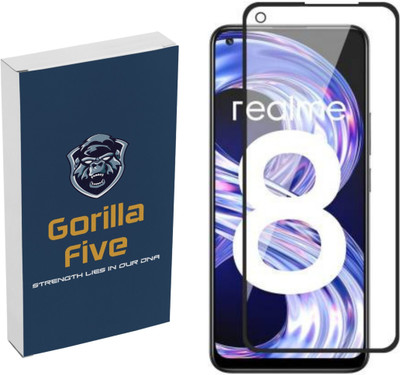 GORILLA FIVE Edge To Edge Tempered Glass for Realme 8 Pro-(Pack of 1)