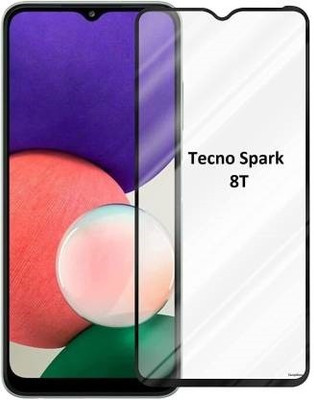 VDAT Edge To Edge Tempered Glass for Tecno Spark 8T(Pack of 1)