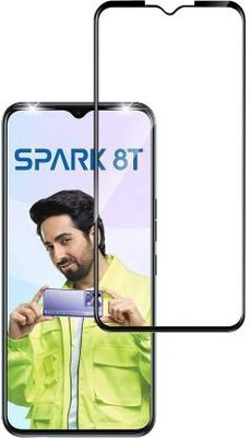 VDAT Edge To Edge Tempered Glass for Tecno Spark 8T(Pack of 1)
