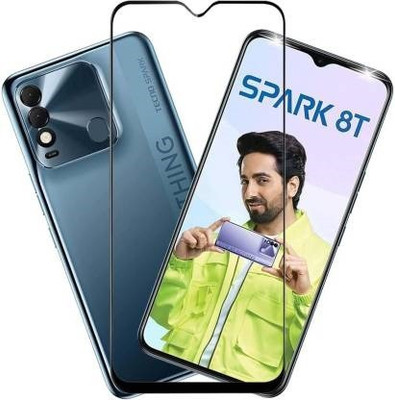 VDAT Edge To Edge Tempered Glass for Tecno Spark 8T(Pack of 1)