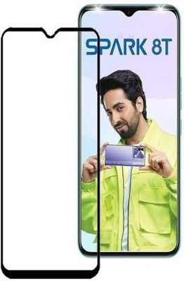 VDAT Edge To Edge Tempered Glass for Tecno Spark 8T(Pack of 1)