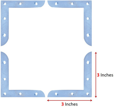 Jeevan Raj Veer Chen L_Clamp_5_07_3X3_Inch 3 Inch Shelf Bracket(Steel)