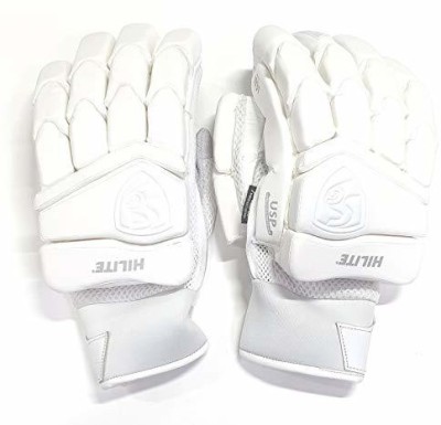 SG Hilite White -Mens-(15+)-RH-Petard Leather Palm- 2022 Model Batting Gloves(White)