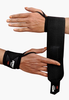 SKYFIT WRIST SUPPORTS BAND FOR GYM WORKOUT GLOVES Gym & Fitness Gloves(Black)