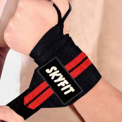 SKYFIT WRIST SUPPORT BAND FOR GYM WORKOUT GLOVES Gym & Fitness Gloves(Red, Black)