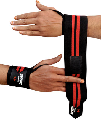 SKYFIT WRIST SUPPORTS BAND FOR GYM WORKOUT GLOVES Gym & Fitness Gloves(Red, Black)