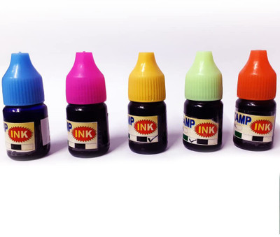 dinojames Self Inking Stamp Ink 25ml (Black) Stamp Pad Ink(20 ml)