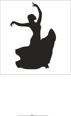 décor nirmal 76 cm Dance Wall Decals Wall Stickers for Dance Girl Dancing [51X76CM] Self Adhesive Sticker(Pack of 1)