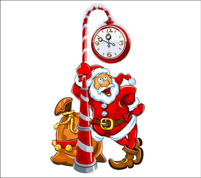 Vijaya enterprises 67 cm Christmas Santa Claus Wall Stickers Size [50X91 cm) Self Adhesive Sticker(Pack of 1)
