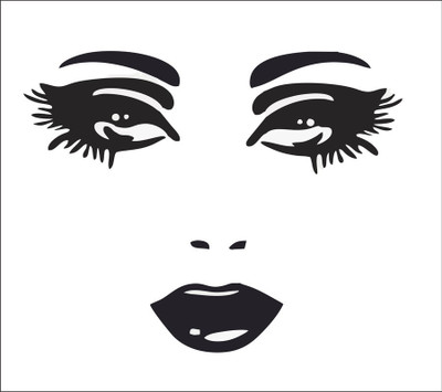 Vijaya enterprises 67 cm Fashion Eye Art Decal Eyelashes Wall Stickers Size [91X71CM] Self Adhesive Sticker(Pack of 1)
