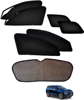 KOZDIKO Side Window, Rear Window Sun Shade For Tata Safari(Black)