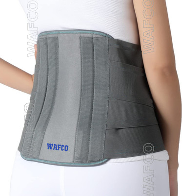 WAFCO Contoured Lumbo Sacral LS Support Belt For Lower Back Brace Support Back / Lumbar Support(Grey)