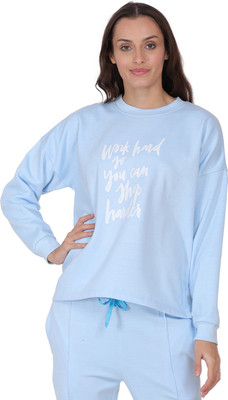 CLOTHINK India Full Sleeve Printed Women Sweatshirt