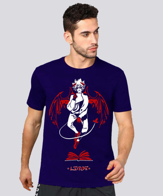 VIKCLIQUE Graphic Print Men Round Neck Blue T-Shirt