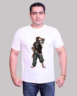 NITYANAND CREATIONS Graphic Print Men Round Neck White T-Shirt