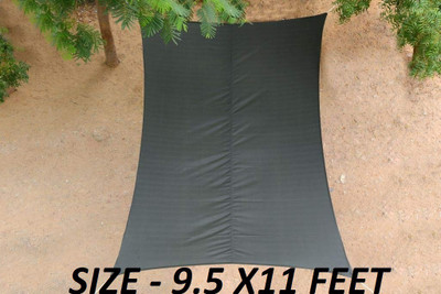 Duronet Shade Sail Polyester Rectangle Waterproof &UV Protection Sun Awning, 9.5X11 Feet Tent - For Car Parking,Garden,Children Play Areas, Verandas, Lawn,Balcony With SS Hook & Rope(Green)