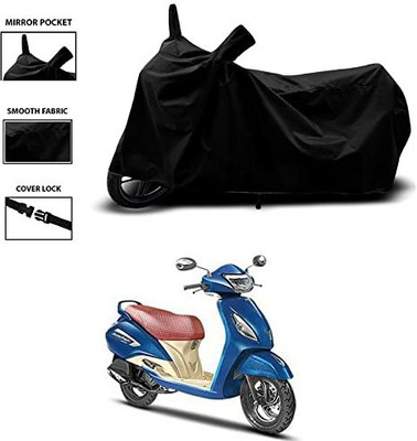KEDIT Two Wheeler Cover for TVS(Jupiter Grande, Black)