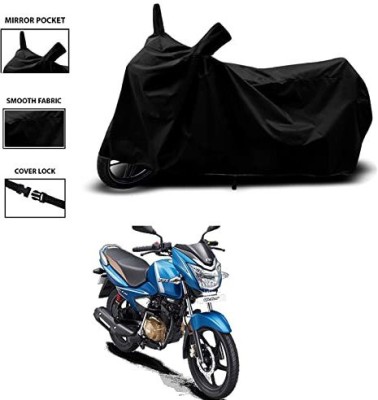 KEDIT Two Wheeler Cover for TVS(Flame SR125, Black)