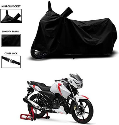 KEDIT Two Wheeler Cover for TVS(Apache 150, Black)