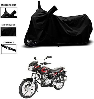 KEDIT Two Wheeler Cover for Bajaj(Discover 125 DTS-i, Black)