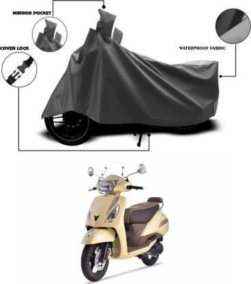 THE REAL ARV Waterproof Two Wheeler Cover for TVS(Jupiter classic, Grey)
