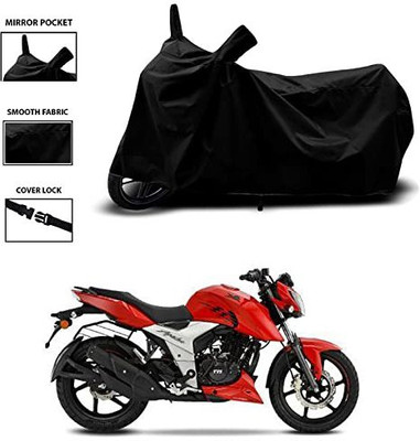 KEDIT Two Wheeler Cover for TVS(Apache RTR 160 4V, Black)