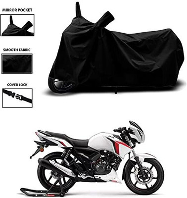 KEDIT Two Wheeler Cover for TVS(Apache RTR 160, Black)