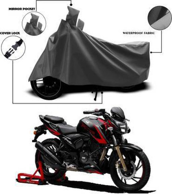 CARFAB Waterproof Two Wheeler Cover for TVS(Apache RTR 310, Grey)