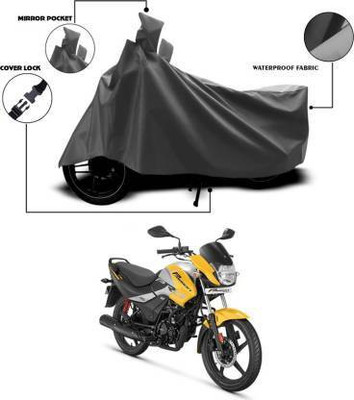 CARFAB Waterproof Two Wheeler Cover for Hero(Passion, Grey)