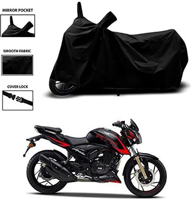 KEDIT Two Wheeler Cover for TVS(Apache RTR 200 4V, Black)