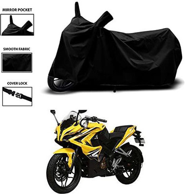 KEDIT Two Wheeler Cover for Bajaj(Pulsar 200 NS DTS-i, Black)