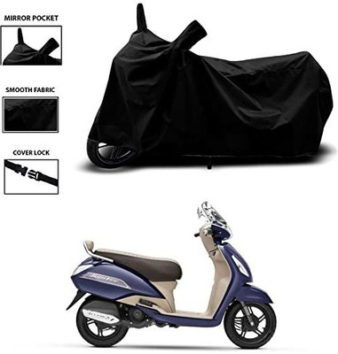 KEDIT Two Wheeler Cover for TVS(Jupiter, Black)