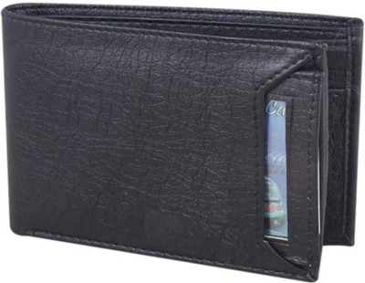 Hawkeyed Men Casual Black Artificial Leather Wallet(7 Card Slots)