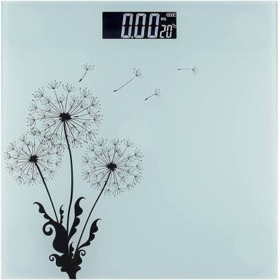 KitchExpo Electronic Thick Tempered Glass & LCD Display Digital Personal Bathroom scale Weighing Scale(sunflower scale)