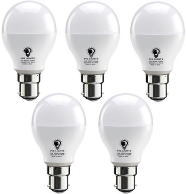 mg lights 12 W Basic Arbitrary B22 LED Bulb(White, Pack of 5)