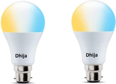 Dhija 10 W Color Changing Standard B22 LED Bulb(White, Yellow, Pack of 2)