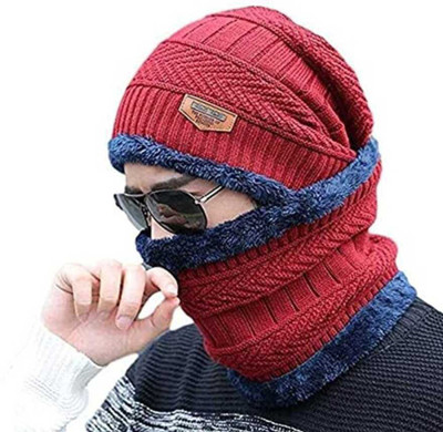 SHORTCUT Solid, Self Design Beanie Cap