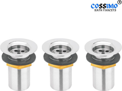 COSSIMO CFW-03 Stainless Steel Full Thread Waste Coupling for all Type of Washbasin - Pack of 3 Health  Faucet(Centerset Installation Type)