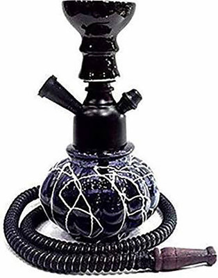 Bezak Kharbuza Shaped Black Hookah Set 12 Inches 12 inch Glass Hookah(Black)