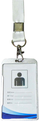 I CARDE Aluminum ID Badge Holder, Lanyard(Pack of 1)