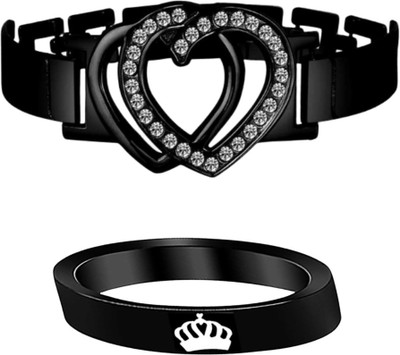 Bellina Alloy Black Jewellery Set(Pack of 1)