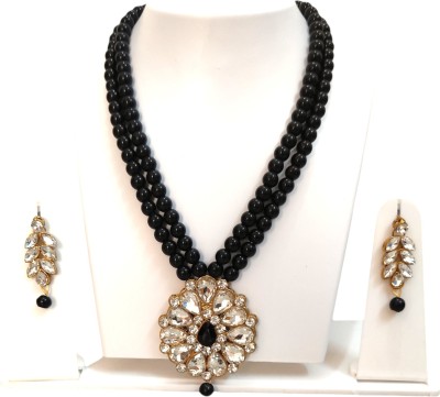 Shabaan Collection Alloy Black Jewellery Set(Pack of 1)