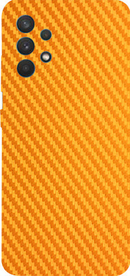 BUGGU SAMSUNG GALAXY M32 5G Mobile Skin(Ultra Super Golden Carbon Fiber Skin With High Matte Finish.)