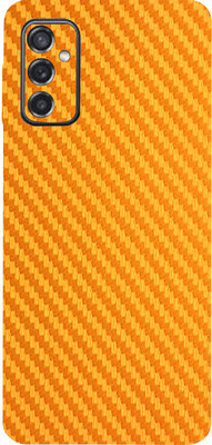 BugguSkin Samsung Galaxy M52 5G, samsung galaxy m52 Mobile Skin(Ultra Super Golden Carbon Fiber Skin With High Matte Finish.)