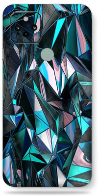 WeCre8 Skin's Google Pixel 5, Polygon Blue Mobile Skin(Multicolor)