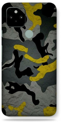 WeCre8 Skin's Google Pixel 5, Camouflage Yellow Mobile Skin(Multicolor)